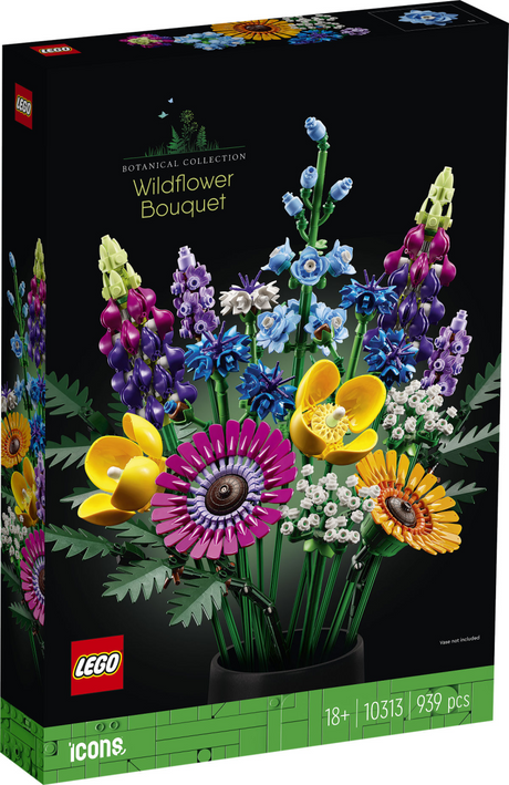 Lego Icons Bauset „Wildblumenstrauß“ für Erwachsene, botanische Sammlung – 10313
