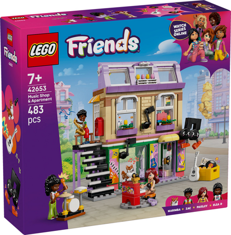 Lego Friends Musikladen und Wohnbausatz für Kinder – 42653