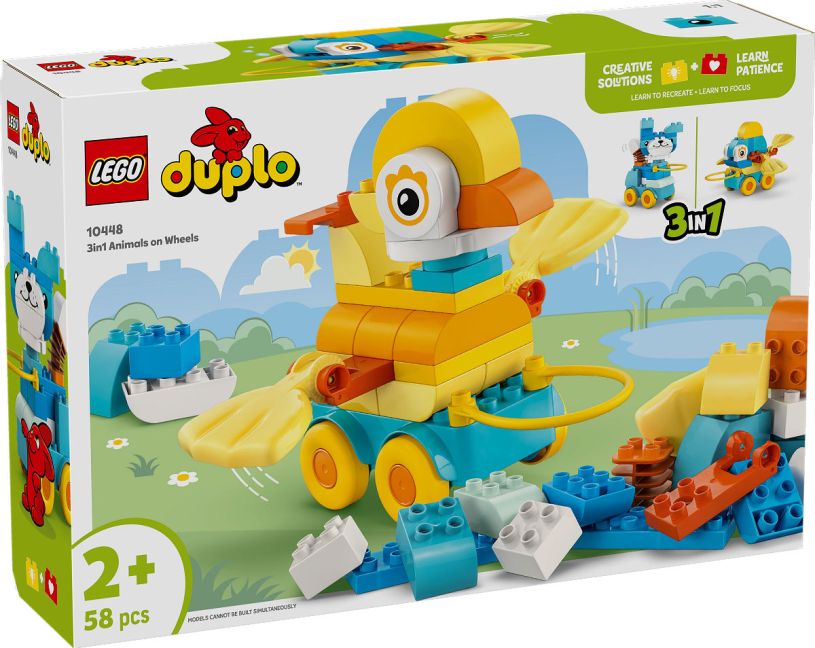 Lego Duplo 10448 3-in-1 Tiere auf Rädern Kleinkindspielzeug