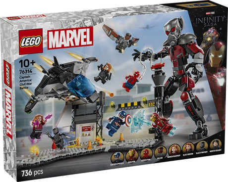 Lego Superhelden 76314 Captain America, Bürgerkriegs-Actionszene