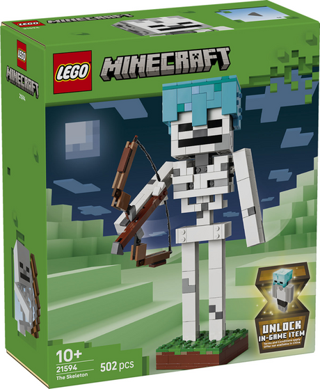Lego® Minecraft® das Skelett – dekoratives Gaming-Spielzeug – Modellbauset – Gaming-Artikel für Kinder ab 10 Jahren – 21594