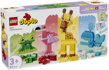 Lego Duplo Tierbauspiel, pädagogisches Montessori-Spielzeug für Kinder mit Tierfiguren 10472