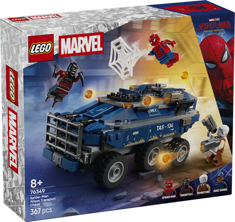 Lego ǀ Marvel Spider-Man Gefängnistransport-Verfolgungsjagd Bausatz für Kinder 76349