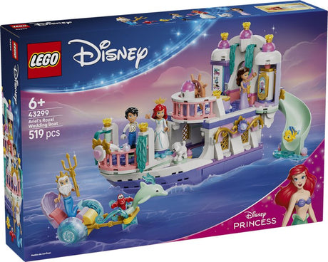Lego ǀ Disney Prinzessin Arielles königliches Hochzeitsboot Bausatz für Kinder mit 7 Figuren 43299
