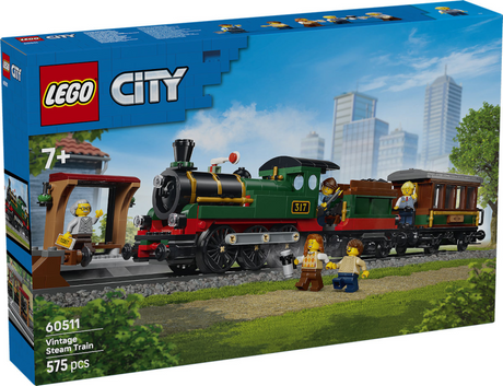 Lego City Vintage-Dampfeisenbahn-Spielzeug für Kinder ab 7 Jahren – 60511