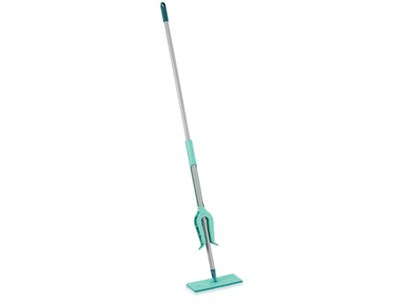 Leifheit Picobello Bodenwischer S Micro Duo mit Stiel – 27 cm Wischbreite – Türkis – Grau