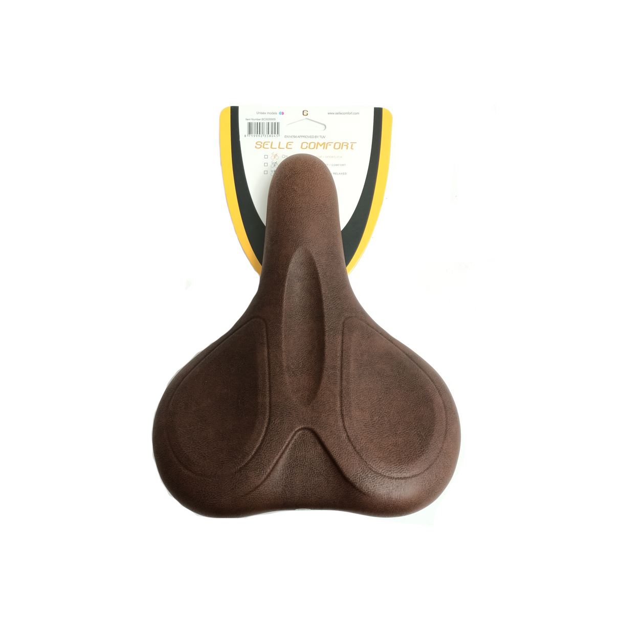 Selle Komfort Sattel E-Bike Weiches Medium mit Griff ohne Schlinge.