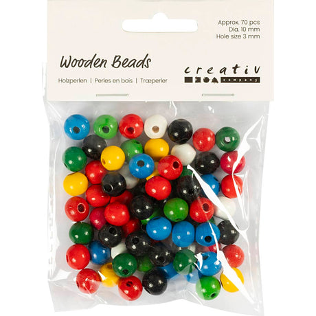 Creativ Company Holzperlen Verschiedene Farben, 150.