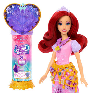 Mattel Disney Princess Jewel Reveal – Ariel-Modepuppe mit 8 Überraschungen