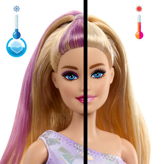 Barbie packt Partytier-Geburtstagspuppe aus – Puppe mit violetten Akzenten
