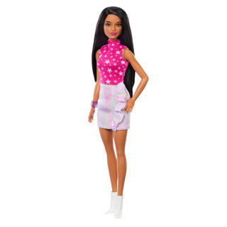 Barbie-Puppe Fashionista rosa Pullover dunkles Haar