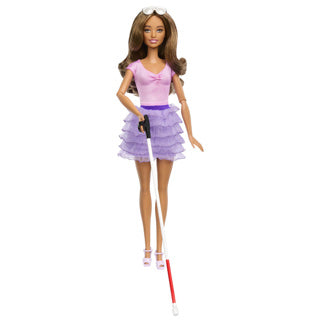 Barbie-Puppe Fashionista mit lila Kleid