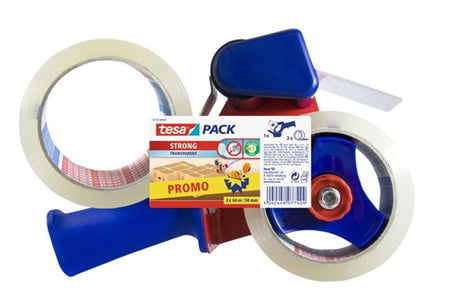 Tesa Verpackungsbandabroller mit 2 kostenlosen Rollen 66x50. Promo-Paket