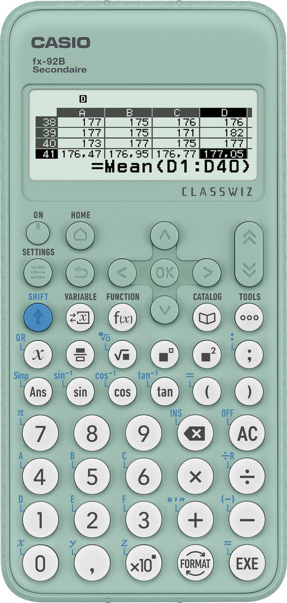 Casio FX-92B Secondary – Wissenschaftlicher Taschenrechner (Belgien)