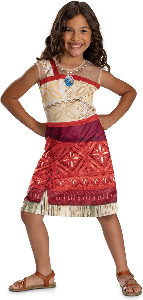 Disguise Disney – Moana 2, Kostüm Moana Vaiana Basic Plus Kleid, Größe XS (3–4 Jahre)