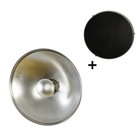 Studieoking Beauty Dish Silber SK-BD420 42 cm mit Wabe