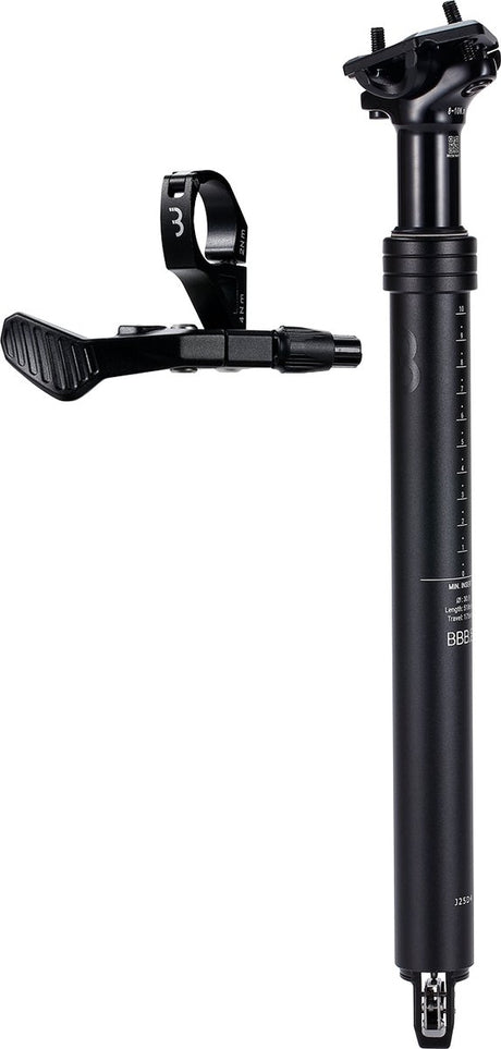 Bbb Cycling Lift Post verstellbare Sattelstütze Dropper Post ø30,9 mm – Sattelstütze mit Fernbedienungshebel – 518 mm – zertifiziert für: E-Bike, MTB-Rennrad – BSP-51