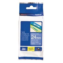 Etikettenband Brother TZE555 weiß, blau 24mmx8m
