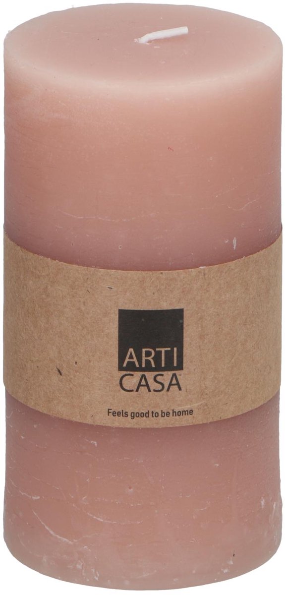 Arti casa kaars roze ø7xh13cm