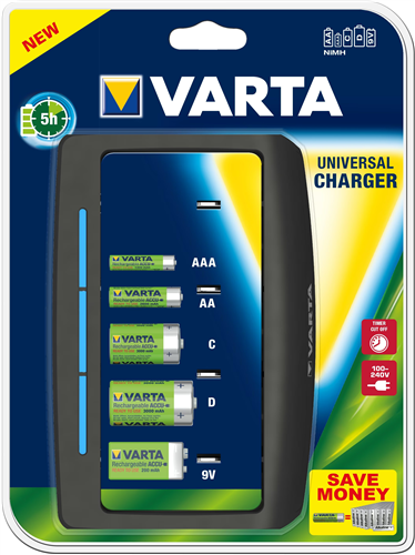 Varta NiMH-Batterieladegerät AAA AAA | 1,2 VDC | 4x AA HR6 2600mAh | 1 Stück - -Power-LCD - -Power-LCD