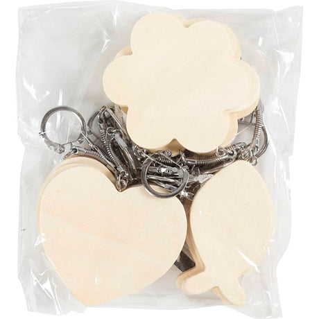 Creativ Company Schlüsselanhänger, Größe 6-7 cm, Stärke 3 mm, 12 Stück 1 Box