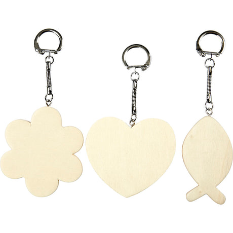 Creativ Company Schlüsselanhänger, Größe 6-7 cm, Stärke 3 mm, 12 Stück 1 Box