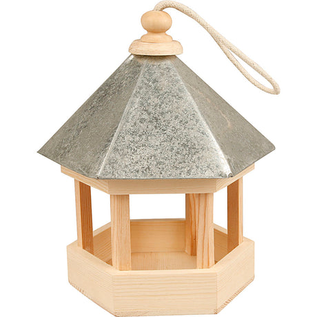 Creativ Company Vogelfutterhaus mit Zinkdach, Maße 22x18x16,5 cm, 1 Stück