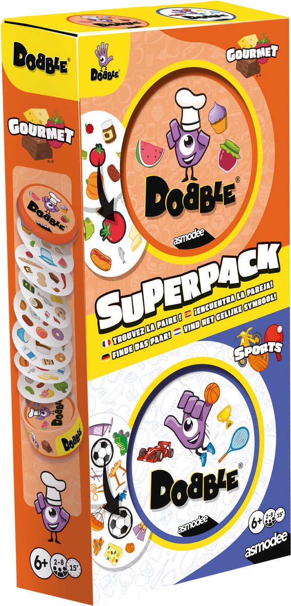 Zygomatic board game studio dobble - double pack - gourmet + sports - kaartspel nl