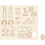 Creativ Company DIY Holzfiguren, Every Day, L: 15,5 cm, B: 17 cm, Stärke 3 mm, 1 Box