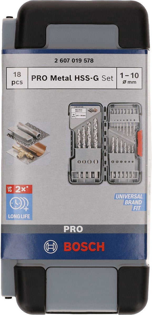 Bosch HSS-G Bohrerkasten 18-teilig Durchmesser 1-10mm (Preis pro Stück)
