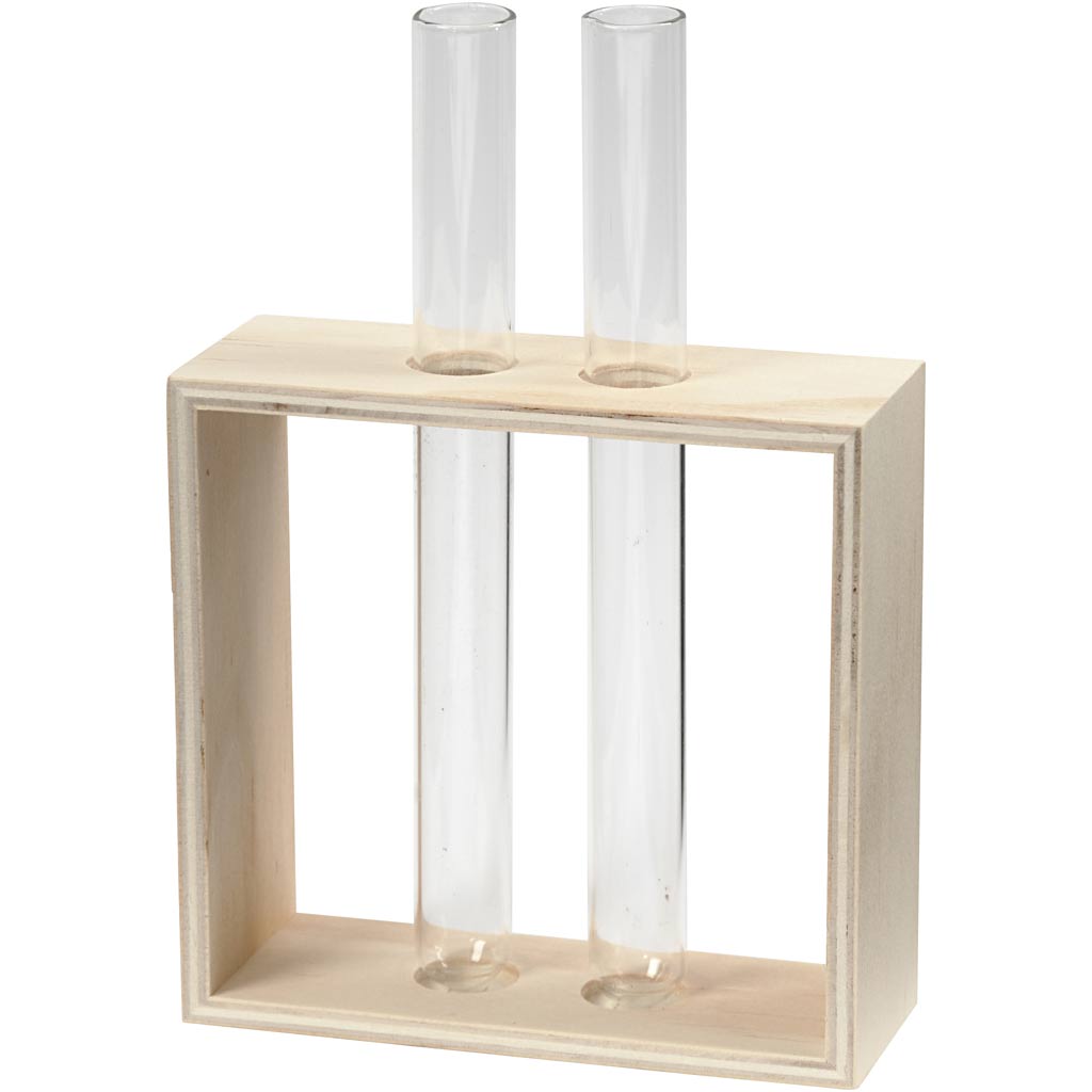 Creativ Company Holzregal mit Reagenzgläser, 3DLG.