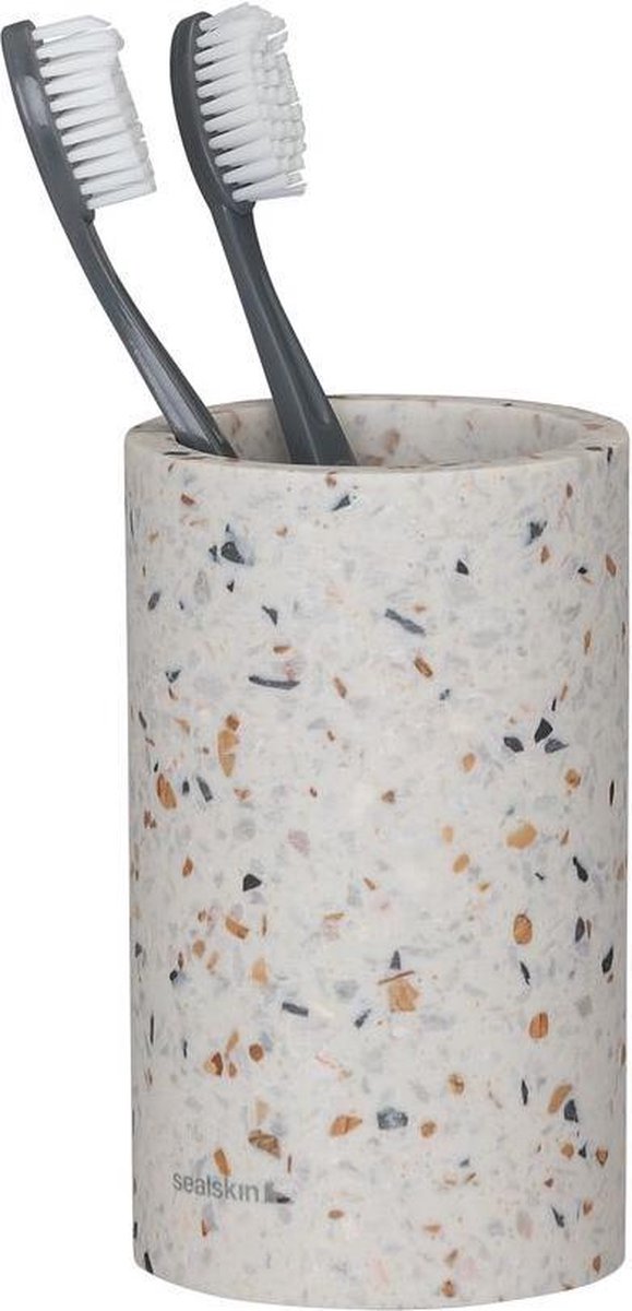 Sealskin blend - tandenborstelbeker - vrijstaand - terrazzo