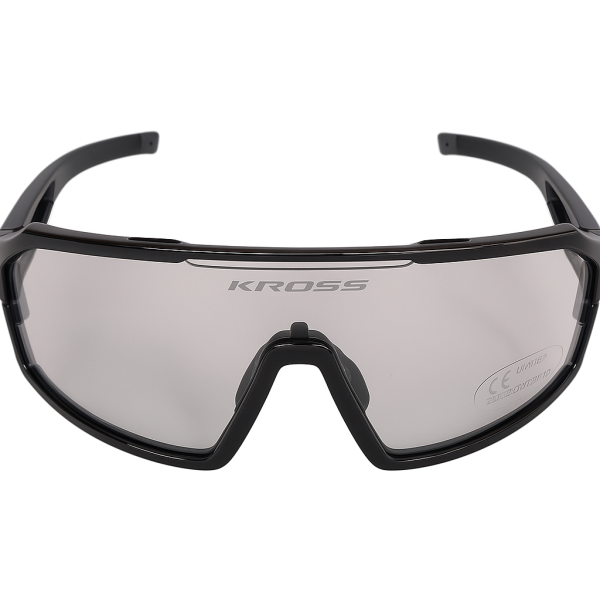 Kross Fahrradbrille Fly UV400 photochrome Gläser – schwarzer Rahmen