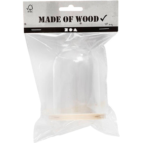 Kreativunternehmen https: www.cchobby.nl Clock-on-wooden-base-h-9-5-cm-d-6-cm-hole size-3-mm-1-piece
