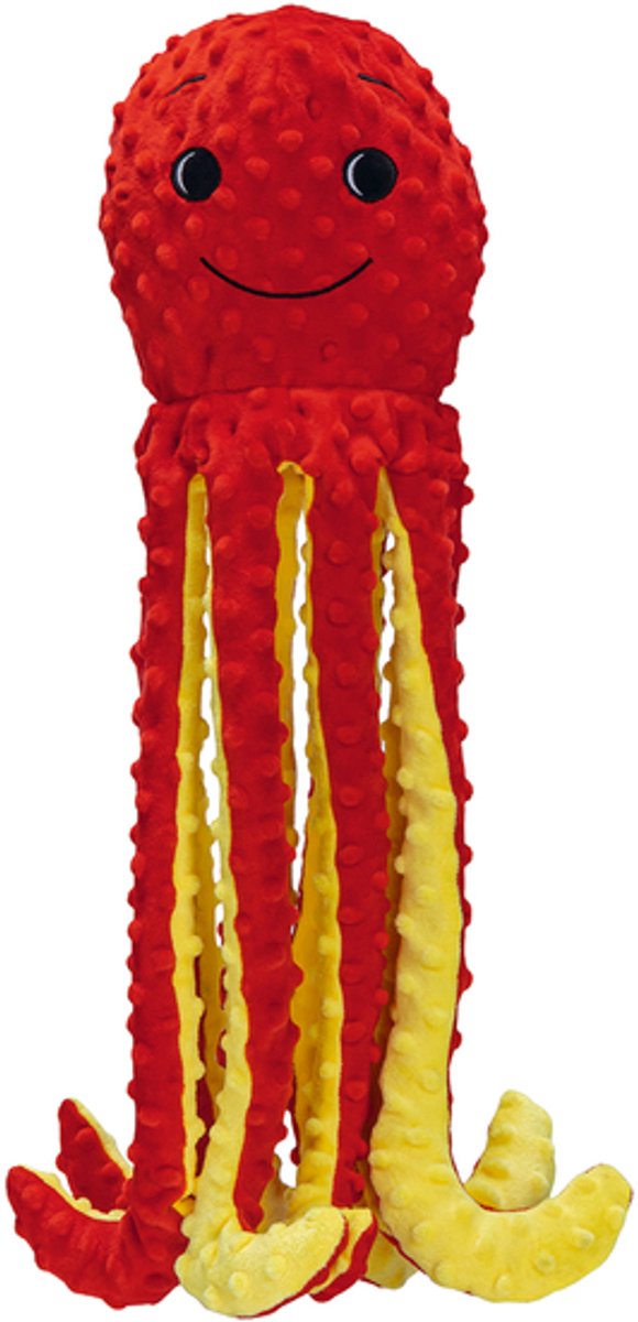 Beeztees pluche hondenspeeltje octopus amy rood 56 x 16 x 14,5 cm - hond