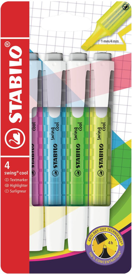 Stabilo Swing Cool - Textmarker - Set à 4 Stück