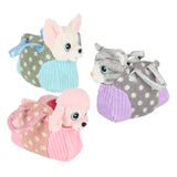 Pluchiez pluche hond poes in tasje 3 assorti | 3 stuks