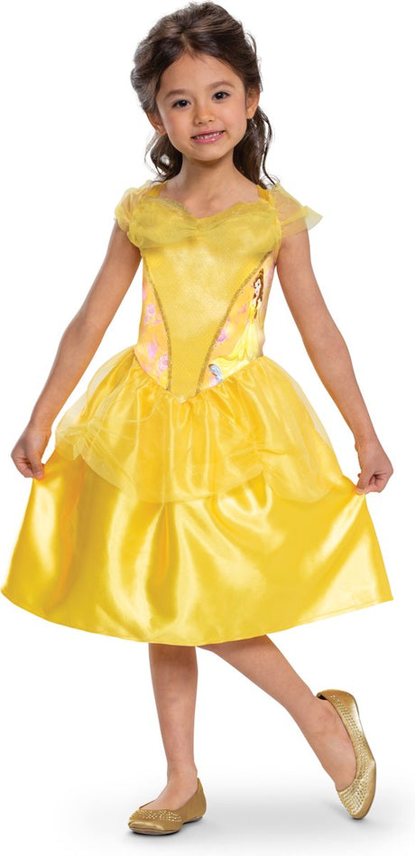 Verkleidung Disney Prinzessin – Die Schöne das Biest, Belle Basic Plus, Größe S (5-6 Jahre)