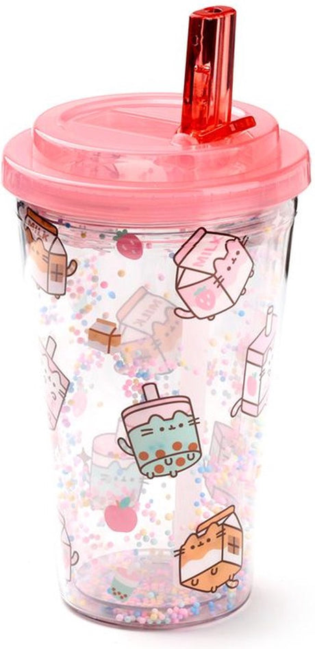 Puckator-Becher – Pusheen-Sips – Getränkeverpackung – bruchfest doppelwandig – Poptop-Deckel – Ecozen – 500 ml