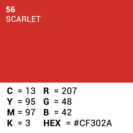 Überlegener Hintergrundpapier 56 Scharlach 1,35 x 11 m