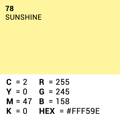 Vorgesetzter Hintergrundpapier 78 Sonnenschein 1,35 x 11m