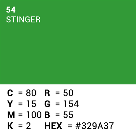 Hochwertiges Hintergrundpapier 54 Stinger Chroma Key 2,18 x 11 m