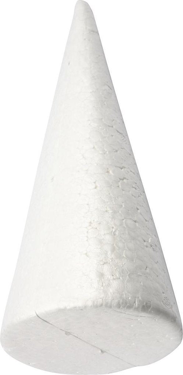 Kreativfirma Styropor Kegel White, 35 cm