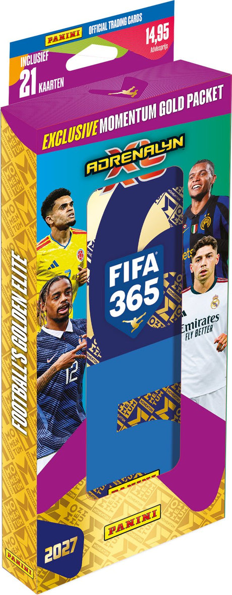 Panini tcg | adrenalyn xl fifa 365 26 27 pencil tin | 21 voetbalkaarten | momentum gold limited edition