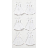 Creativ Firmenaufkleber, Kleid, Größe 35x31 mm, weiß, 6 Stück 1 Box