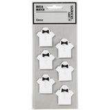 Creativ Firmenaufkleber, Shirt, Größe 33x35 mm, weiß, 6 Stück 1 Box