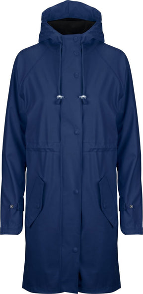 Ralka waterdichte regenjas dames - lange regenjas - donkerblauw - maat 36