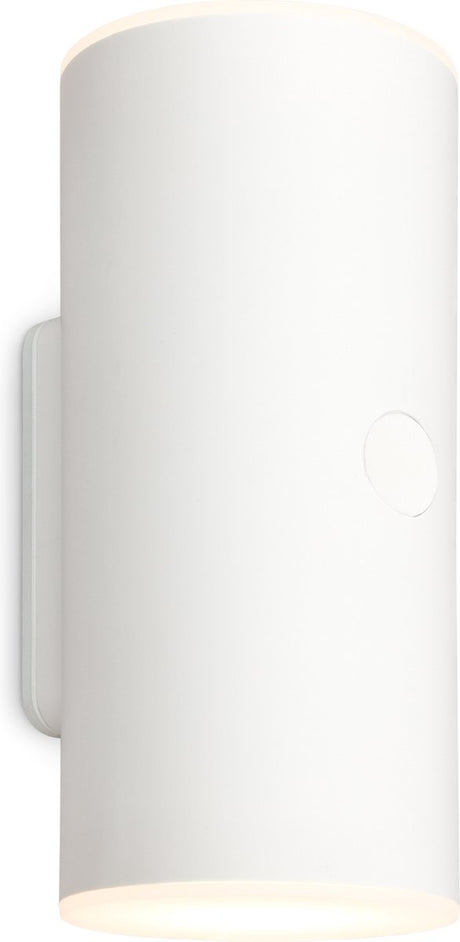 Briloner Lima – Außenleuchte – Wandleuchte – Außenbeleuchtung dimmbar – USB-Aufladung – wiederaufladbarer Akku – Spritzwasserschutz – 15,5 x 7 x 8 cm – weiß