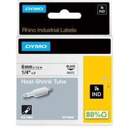 Dymo Schrumpfschlauch Industrie schwarz, weiß