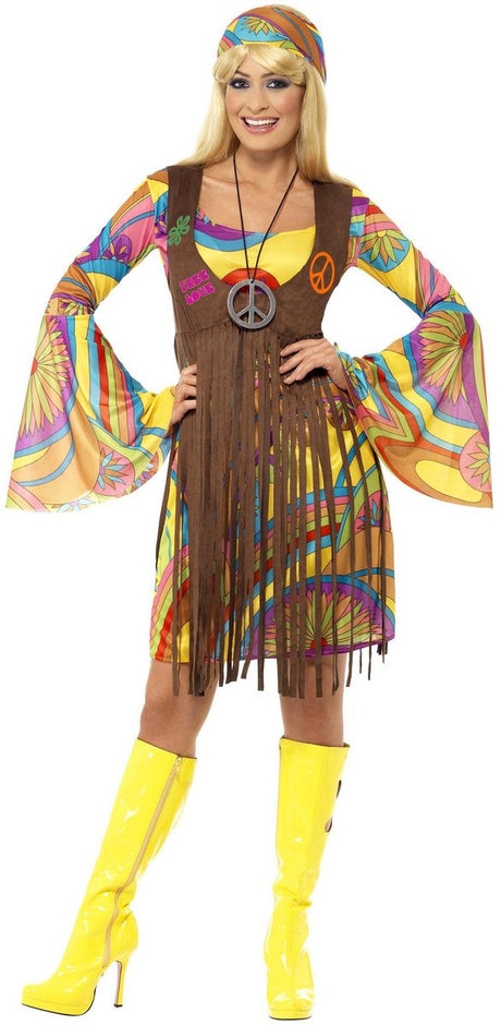 Vegaoo Hippie-Outfit für Damen – Fasching – großes L